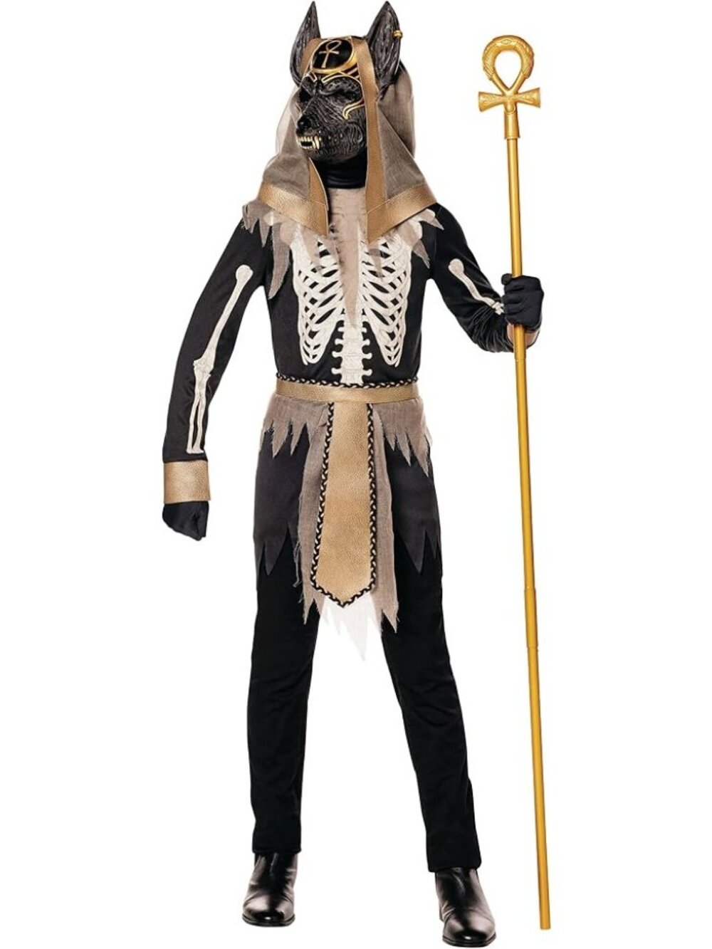 Anubis Spirit Halloween Costume With Mask & Accessories S Egyptian